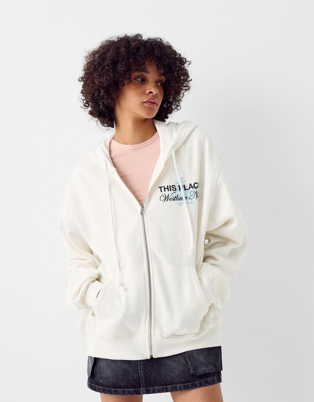 Printed oversize zippered hoodie Sweatshirts and sweaters BSK