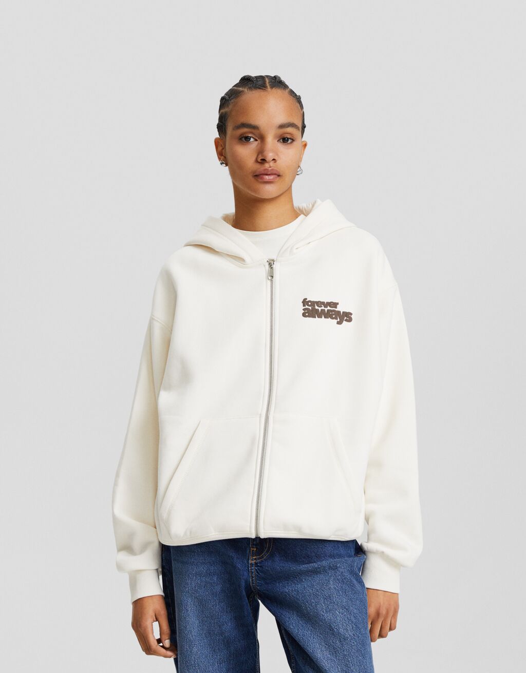 Oversize zip-up hoodie - Women