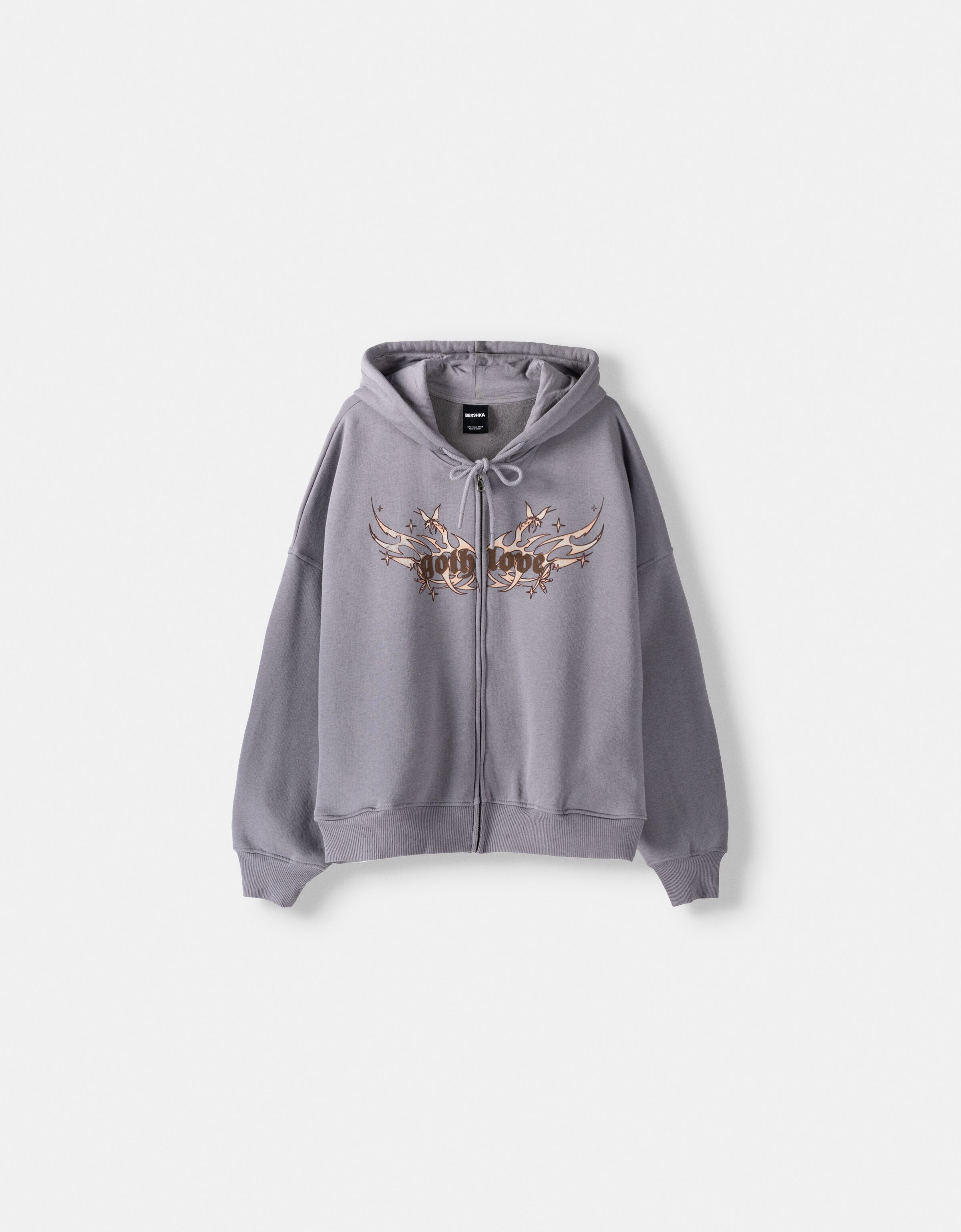 Long on sale hoodie bershka