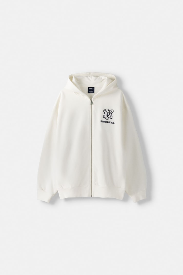 Embroidered UCLA zip-up hoodie