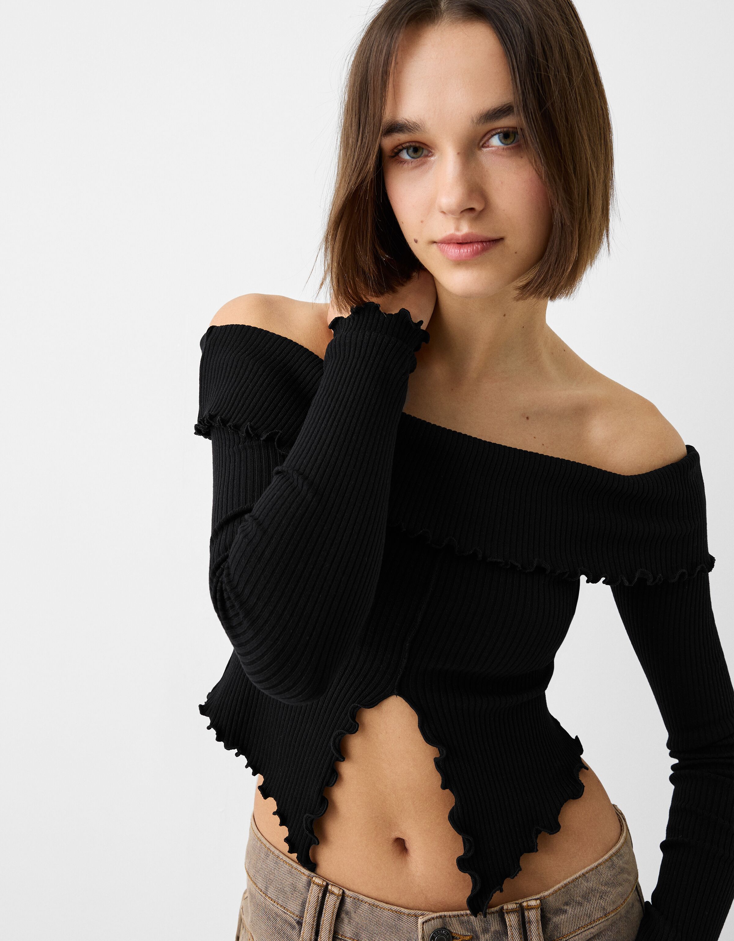 Women s Sweaters and Knitwear New Collection BERSHKA