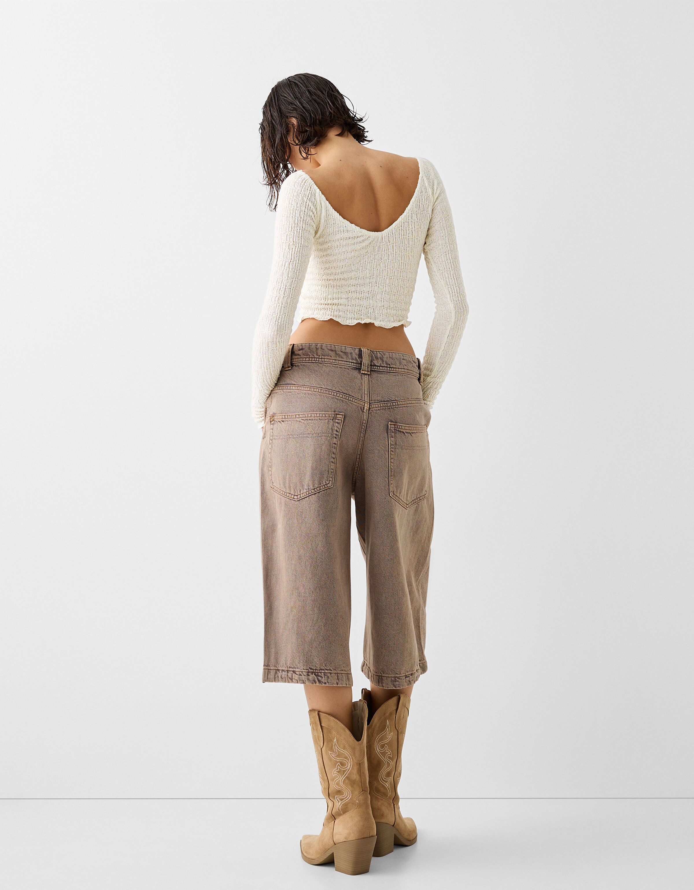 Pull manche bouffante bershka deals