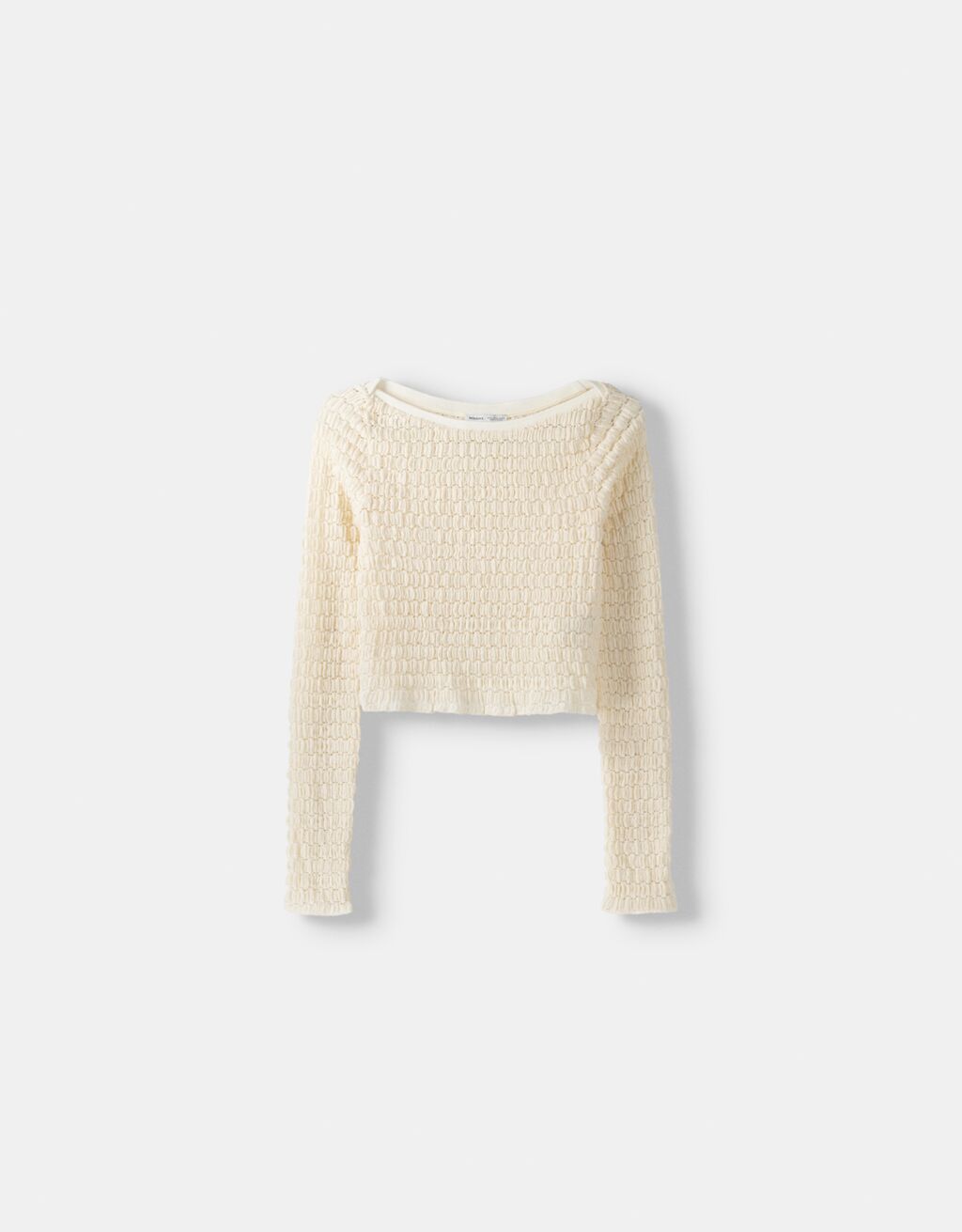 سويتر كروشيه كروب-كريمي-4