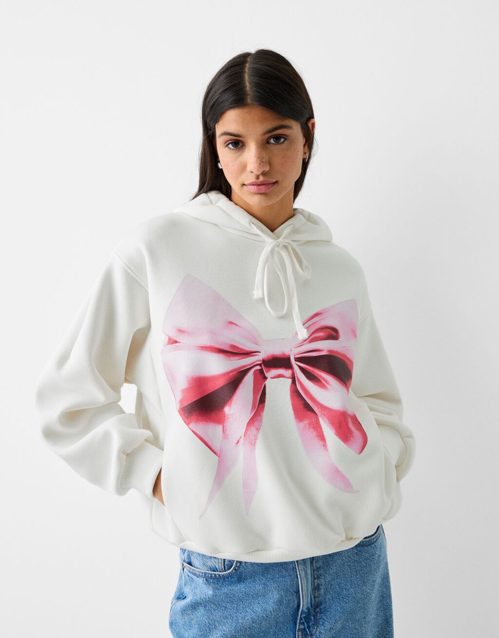 Bershka store hoodie pink