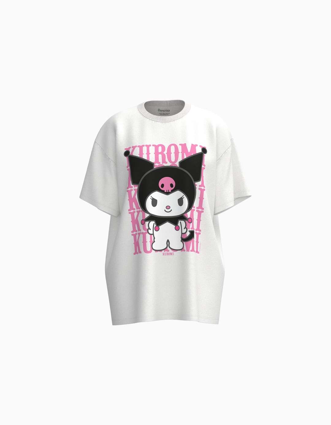 T-shirt Kuromi de manga curta oversize com estampado