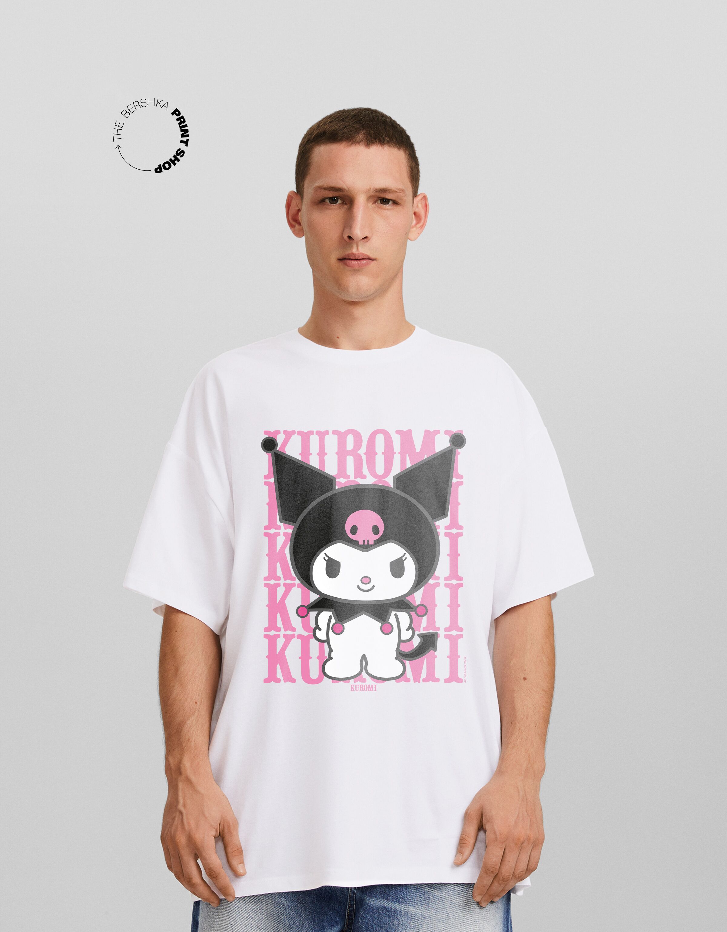 Kuromi print short sleeve oversize T shirt T shirts Women