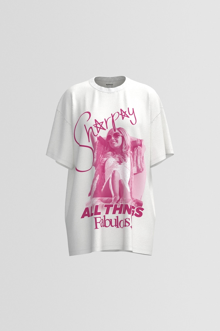 High School Musical Sharpay print oversize short sleeve T-shirt