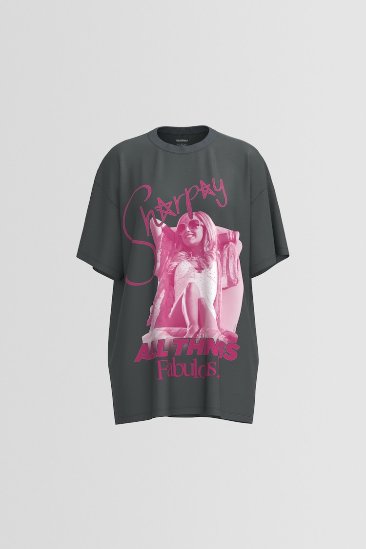 High School Musical Sharpay print oversize short sleeve T-shirt