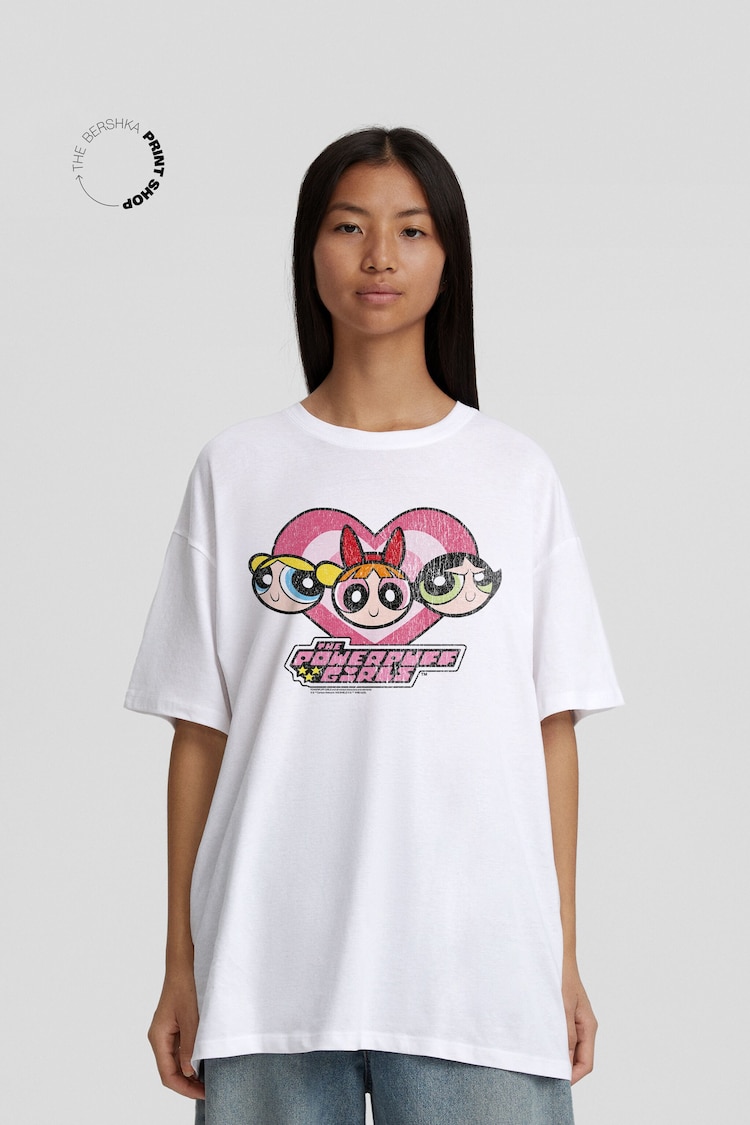Powerpuff Girls print short sleeve oversize T-shirt