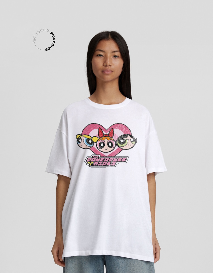 Powerpuff Girls print short sleeve oversize T-shirt - BSK Teen | Bershka