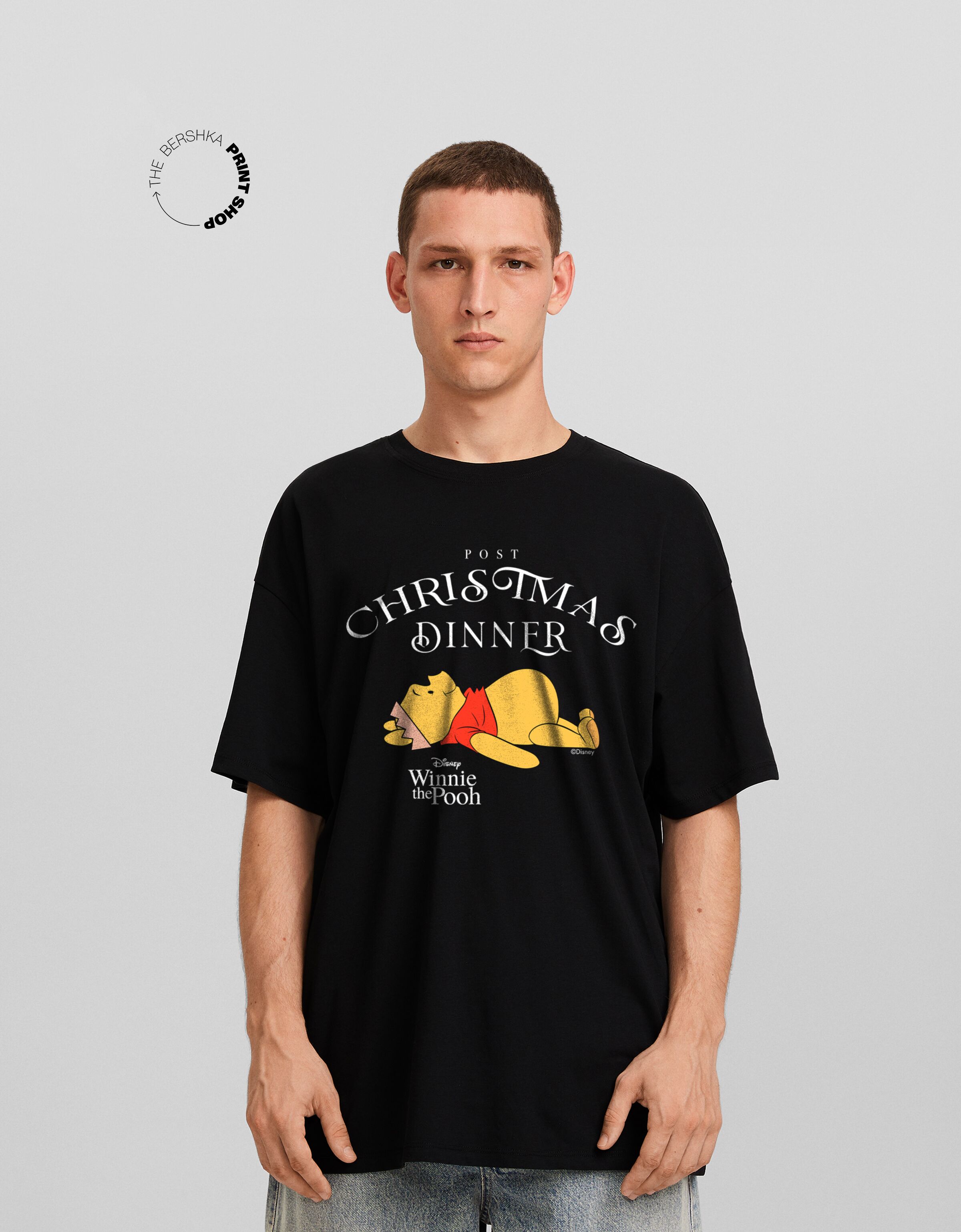 Camiseta Winnie The Pooh manga corta oversize print Camisetas