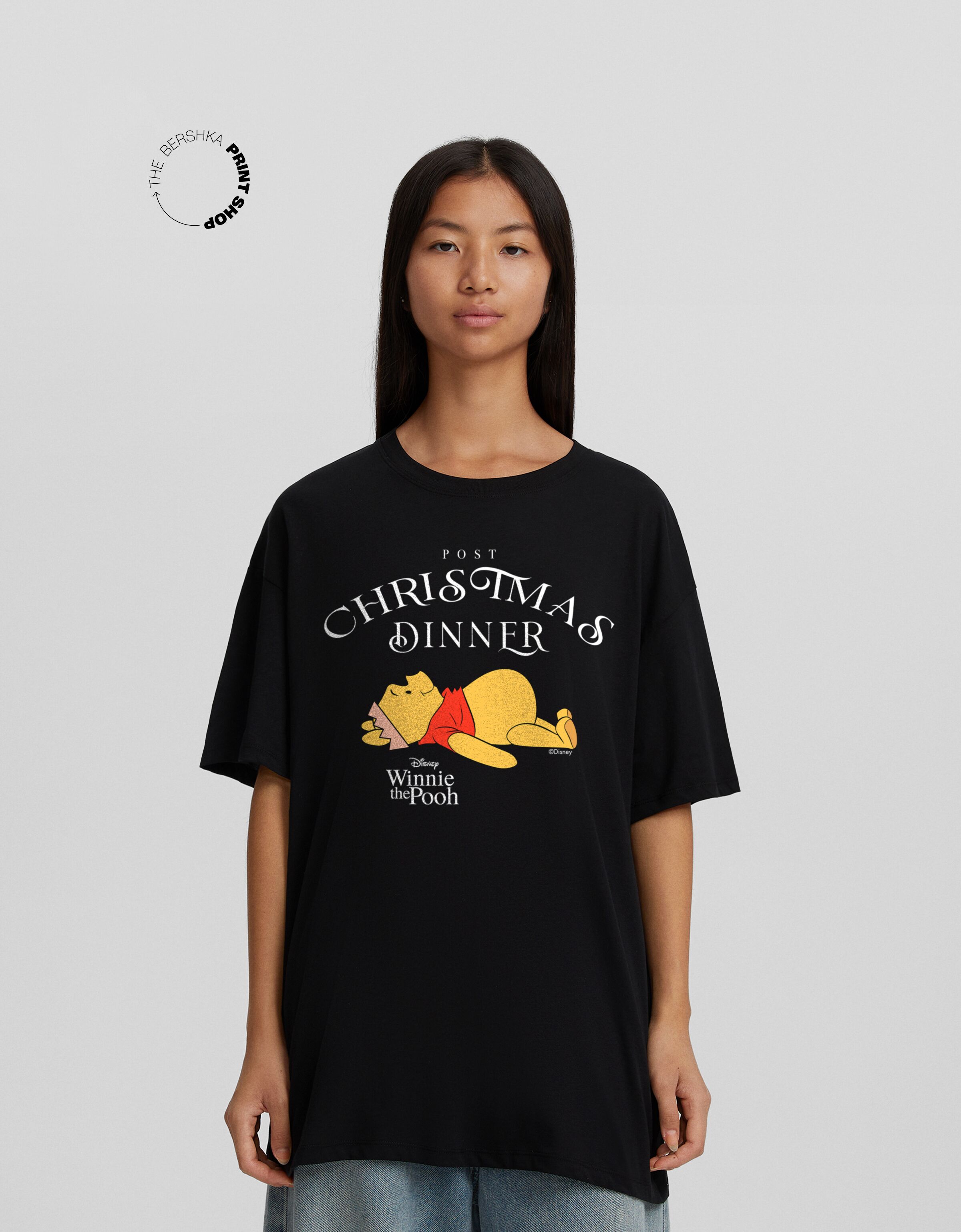 Winnie the Pooh print short sleeve oversize T shirt T shirts