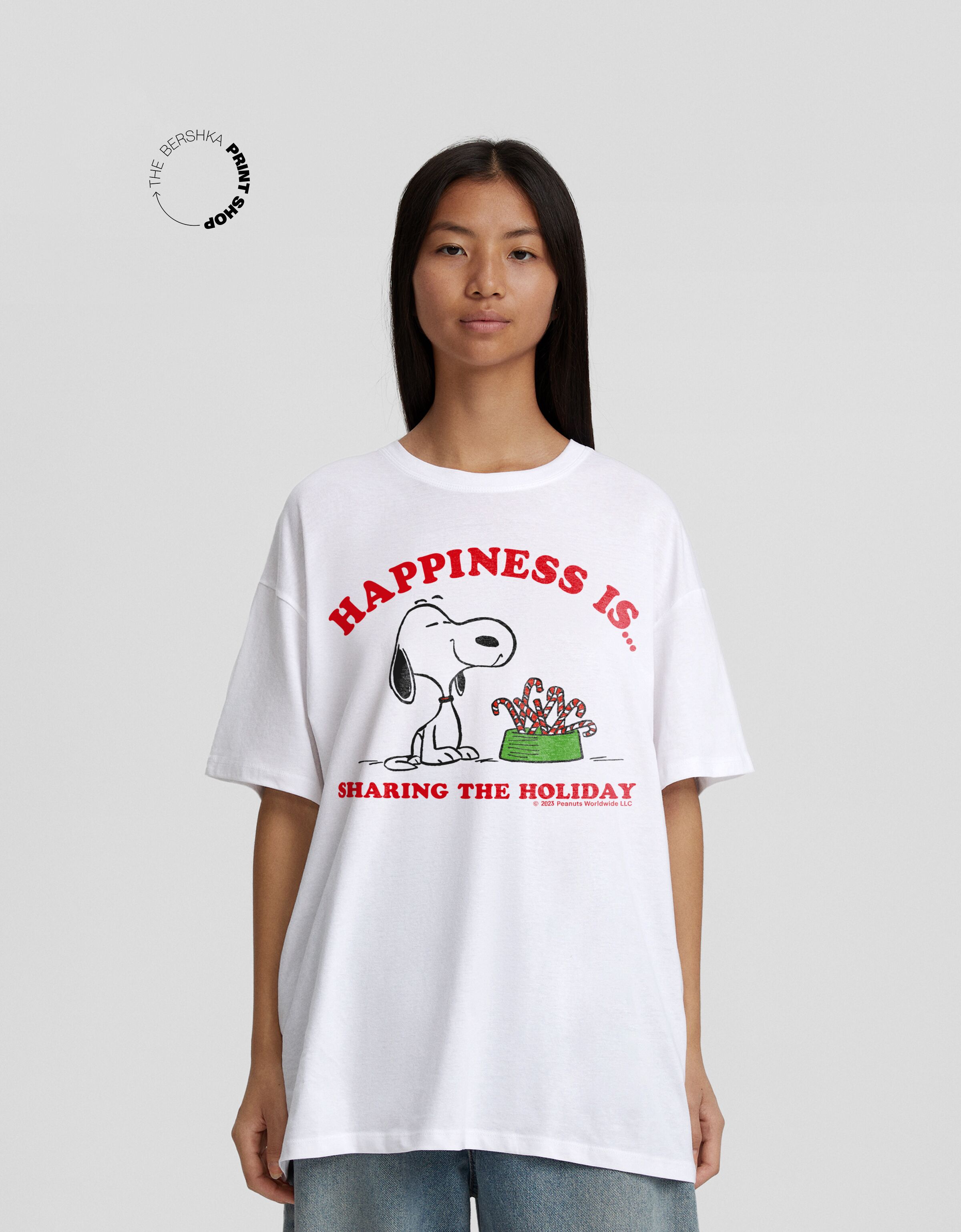 Felpa clearance snoopy bershka