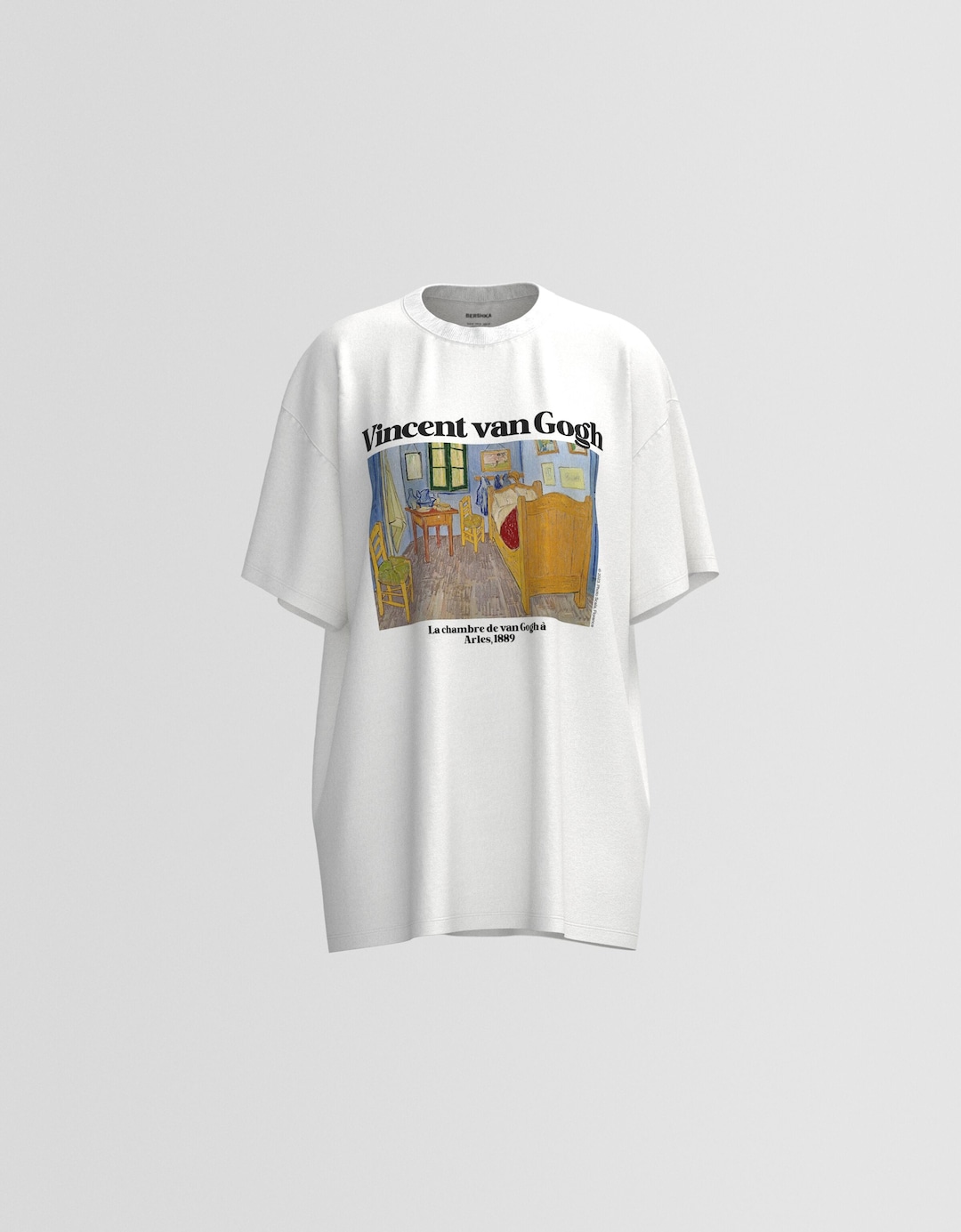 Kortärmad t-shirt i oversizestil med Vincent van Gogh-tryck