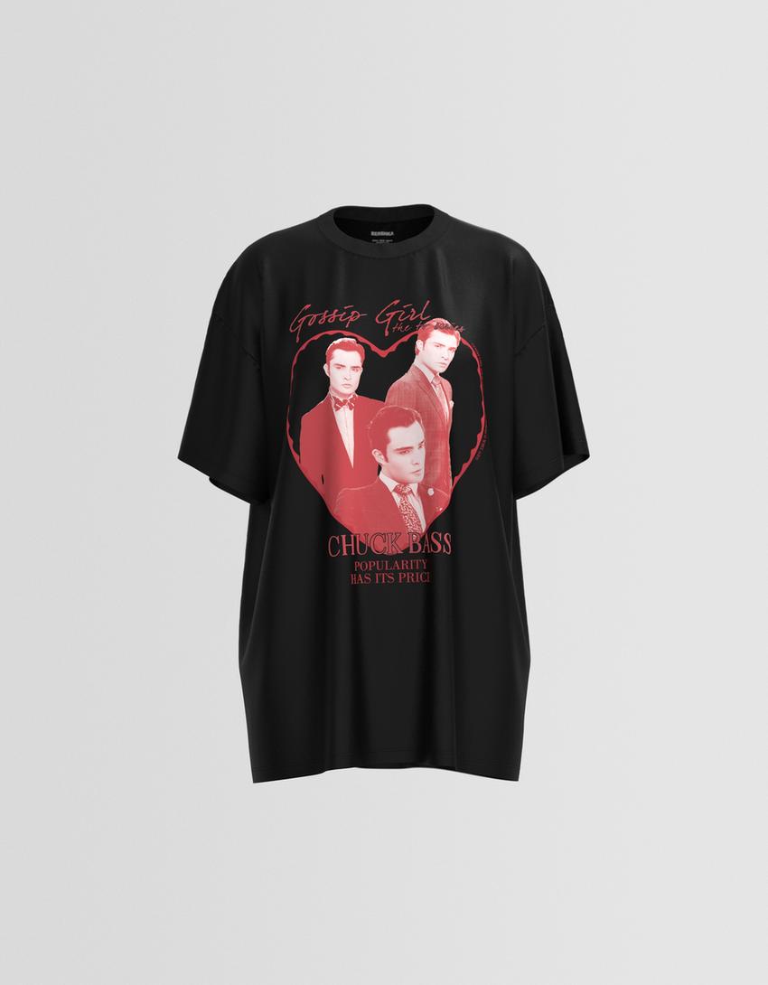 Gossip Girl short sleeve T-shirt-Black-5