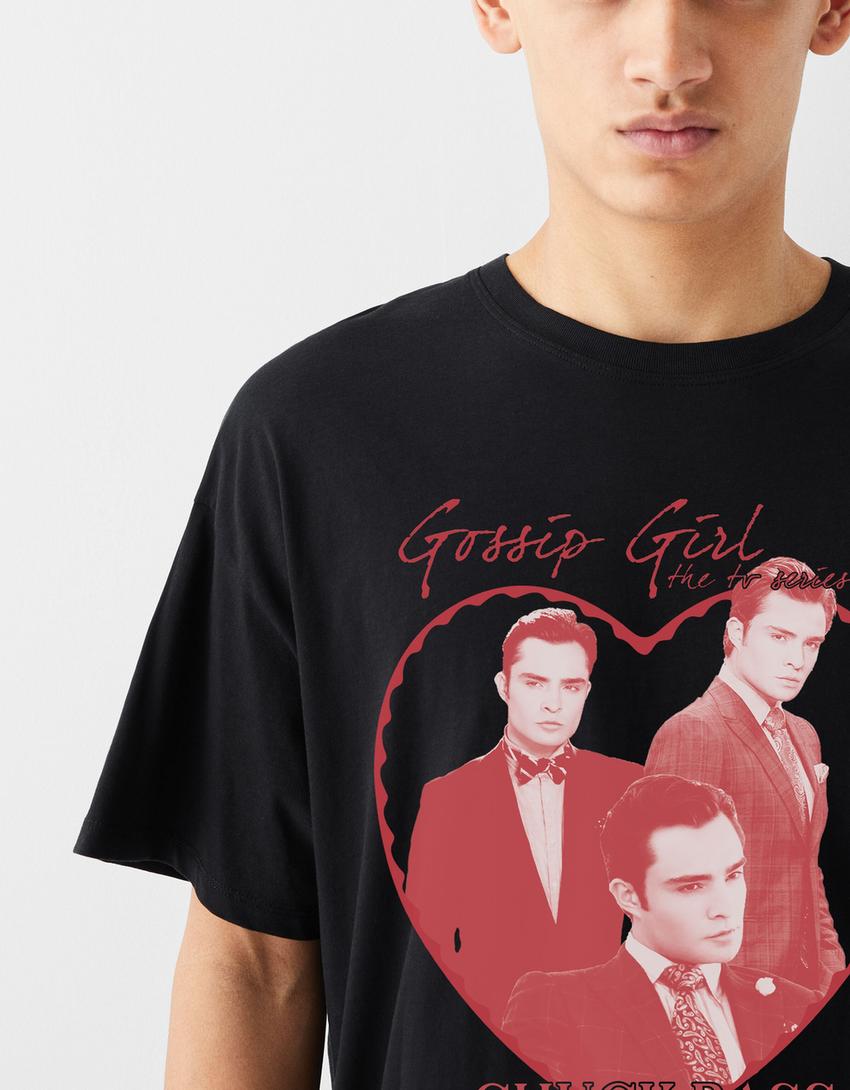 Gossip Girl short sleeve T-shirt-Black-6