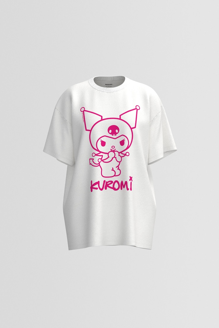 Tričko s krátkym rukávom štvorcového strihu Kuromi