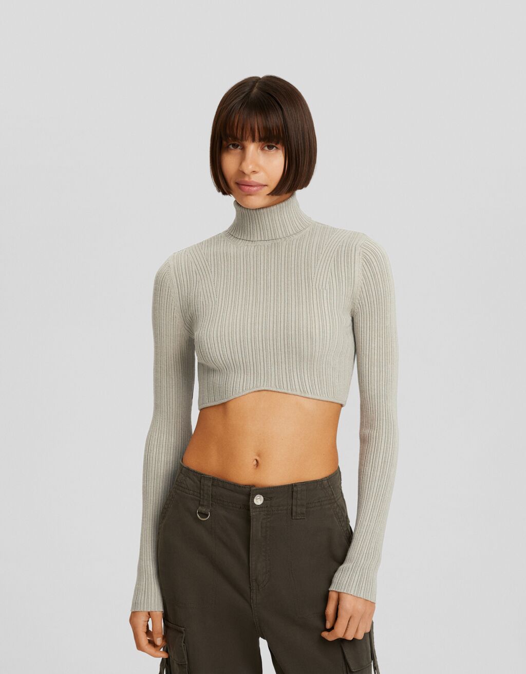 Turtle neck cheap cropped sweaters