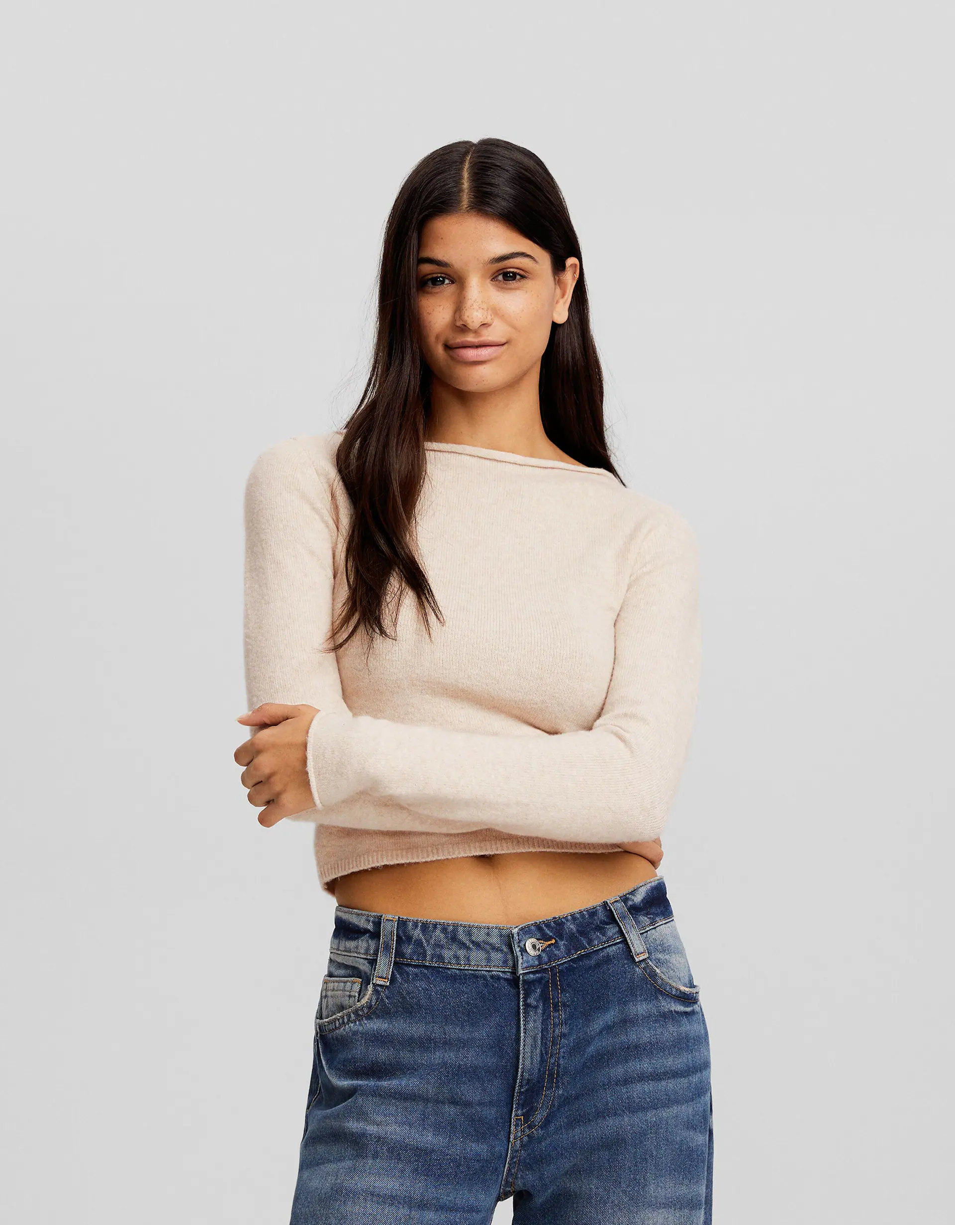 Soft & Fuzzy Ribbed Boatneck Sweater