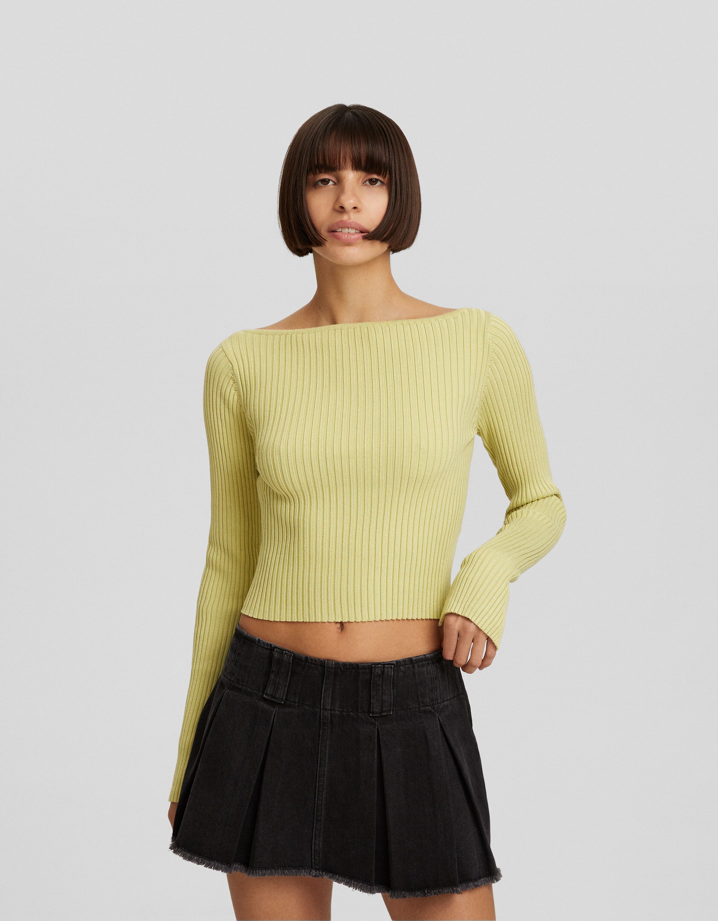 Bershka 2025 yellow sweater