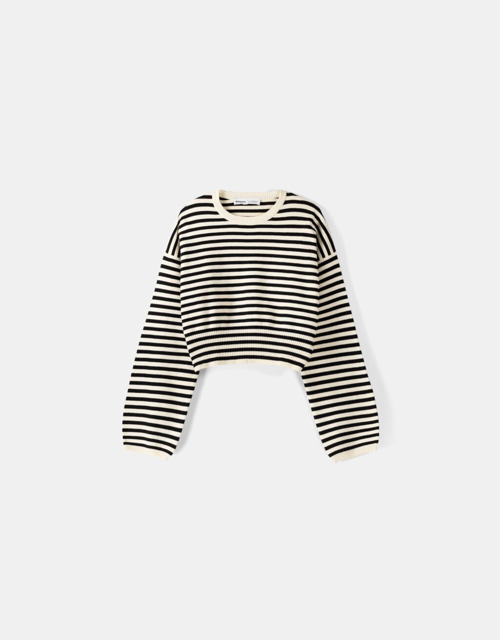 Sweater with fitted waist-Black-4