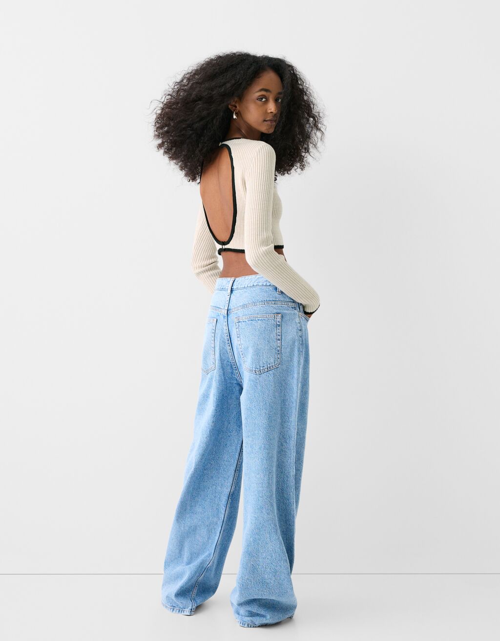 Twisted open back sweater sale