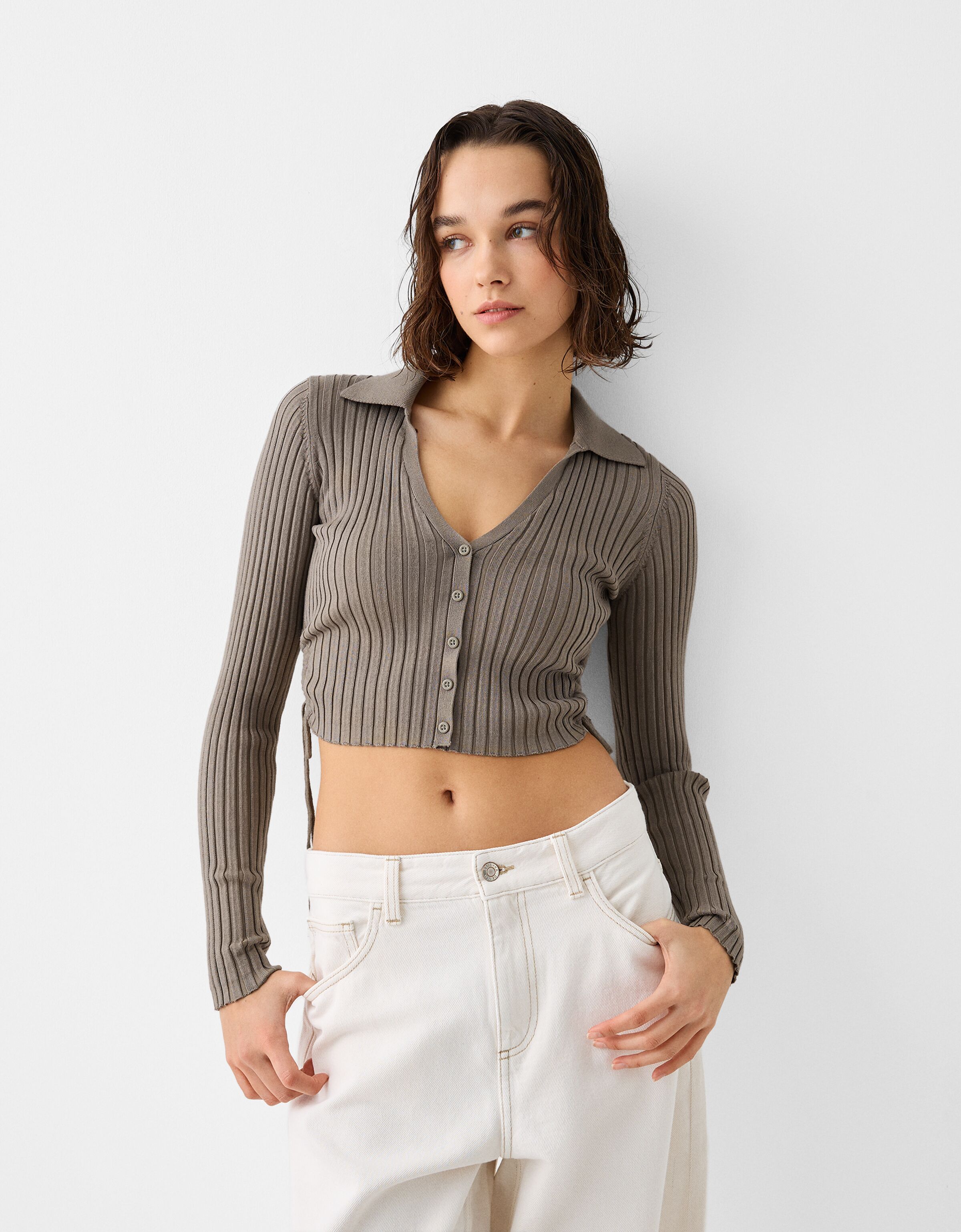 Cardigan hot sale over polo