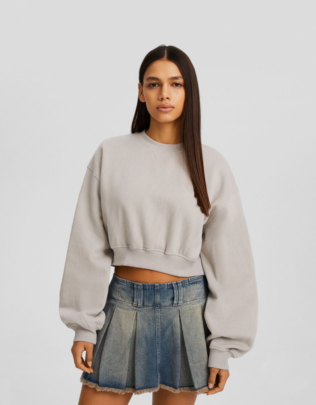 Bershka crop store sweatshirt