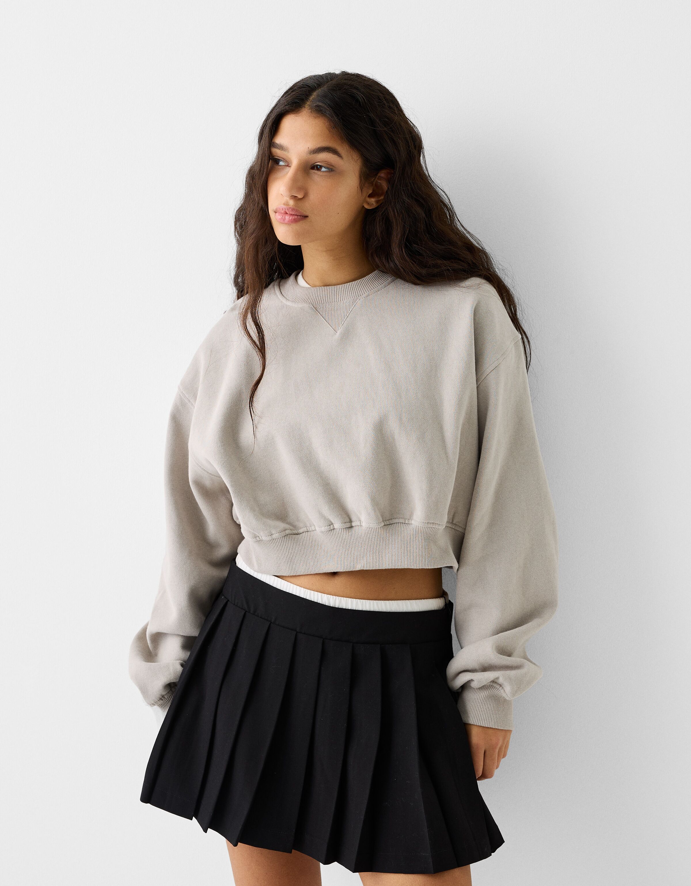 Bershka store cropped sweatshirt