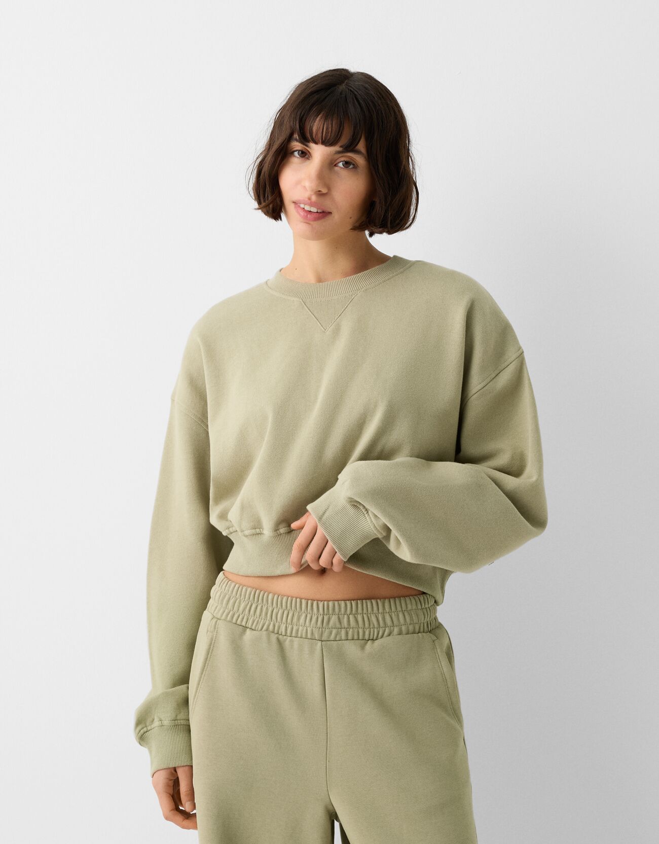 Bershka on sale cropped hoodie