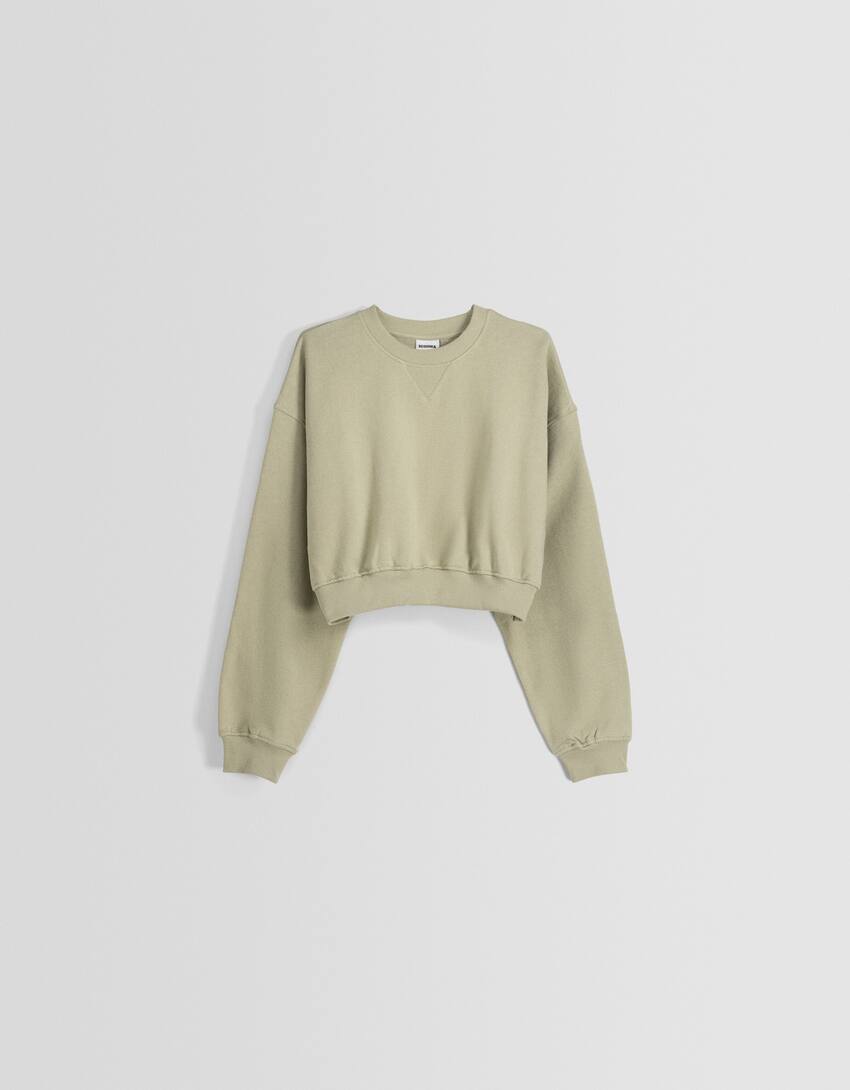Cropped sweatshirt - Women | Bershka