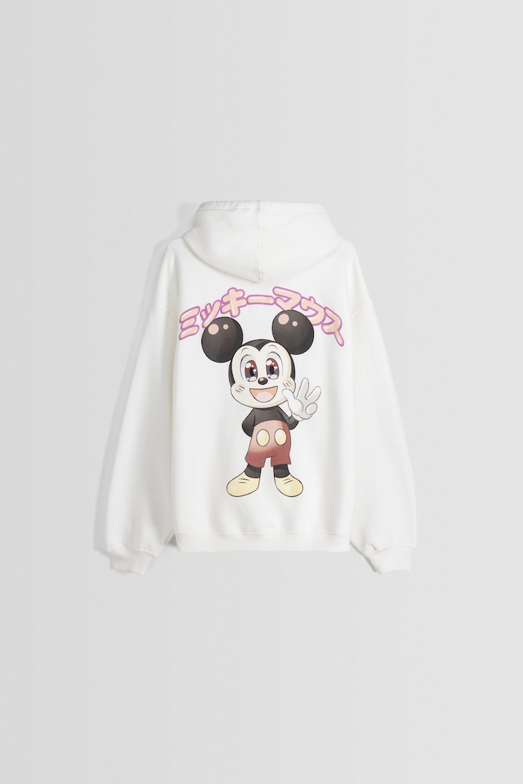 Capuchonsweater met print Mickey