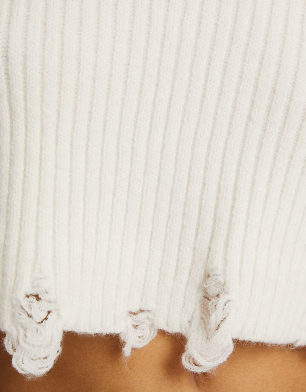 Pull déchiré-Écru-5