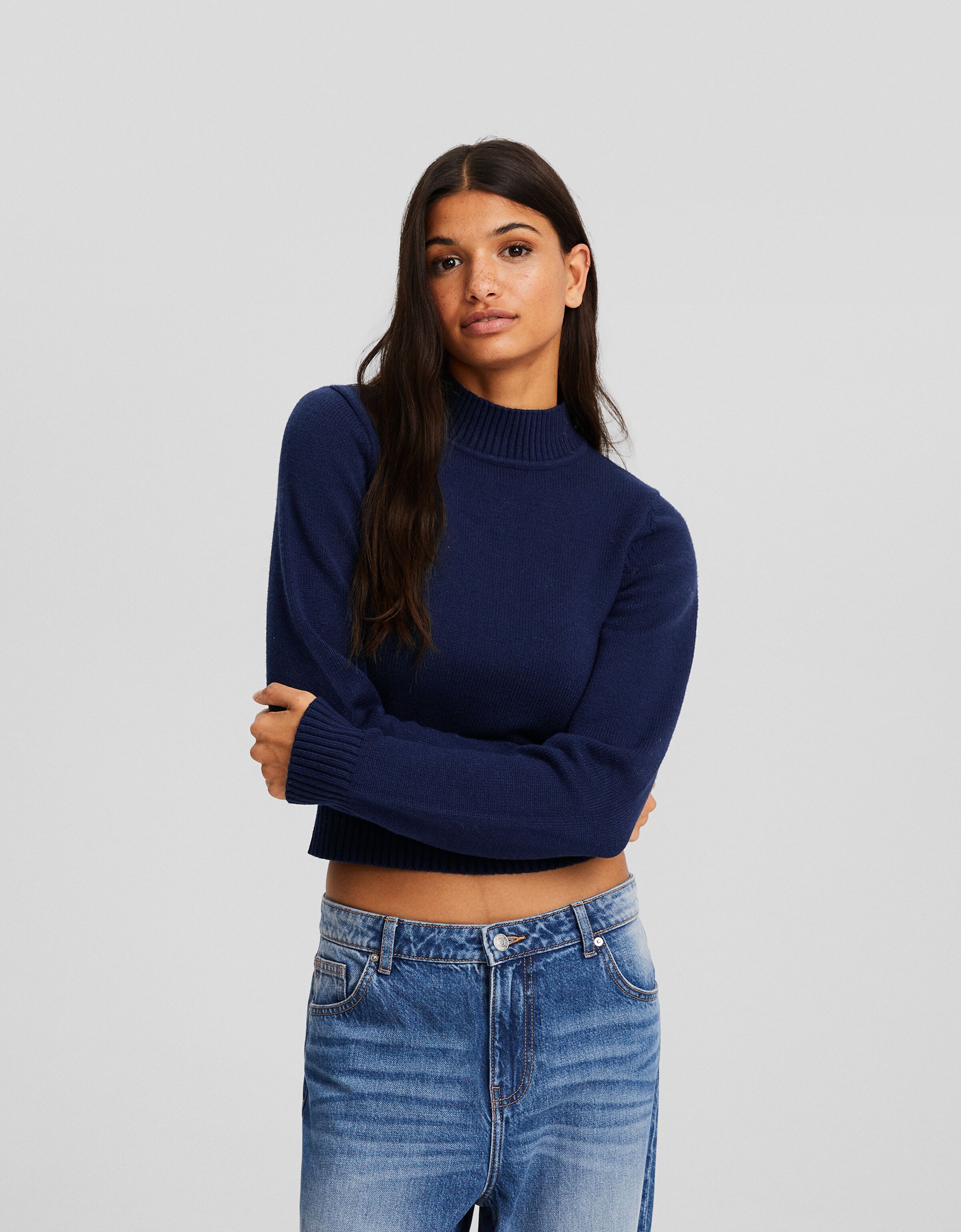 Pull bleu outlet bershka