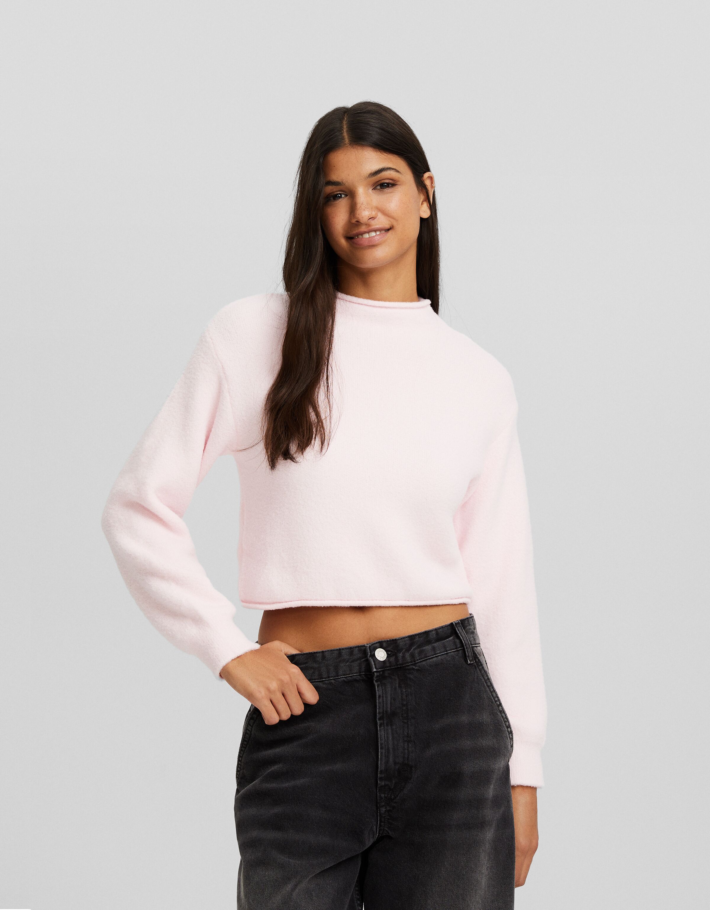 Bershka pink outlet jumper