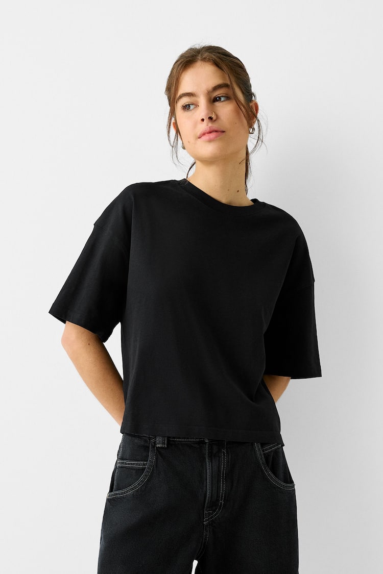 T-shirt boxy manches courtes