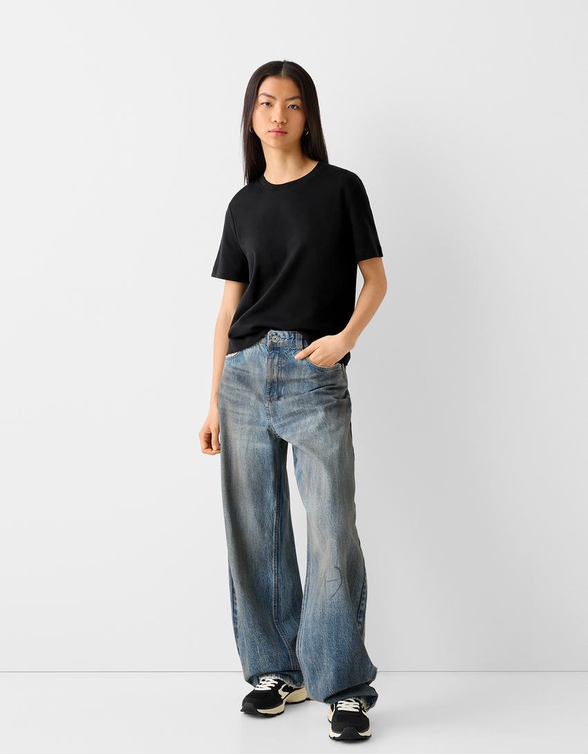 T-shirt manches courtes regular fit-Noir-3