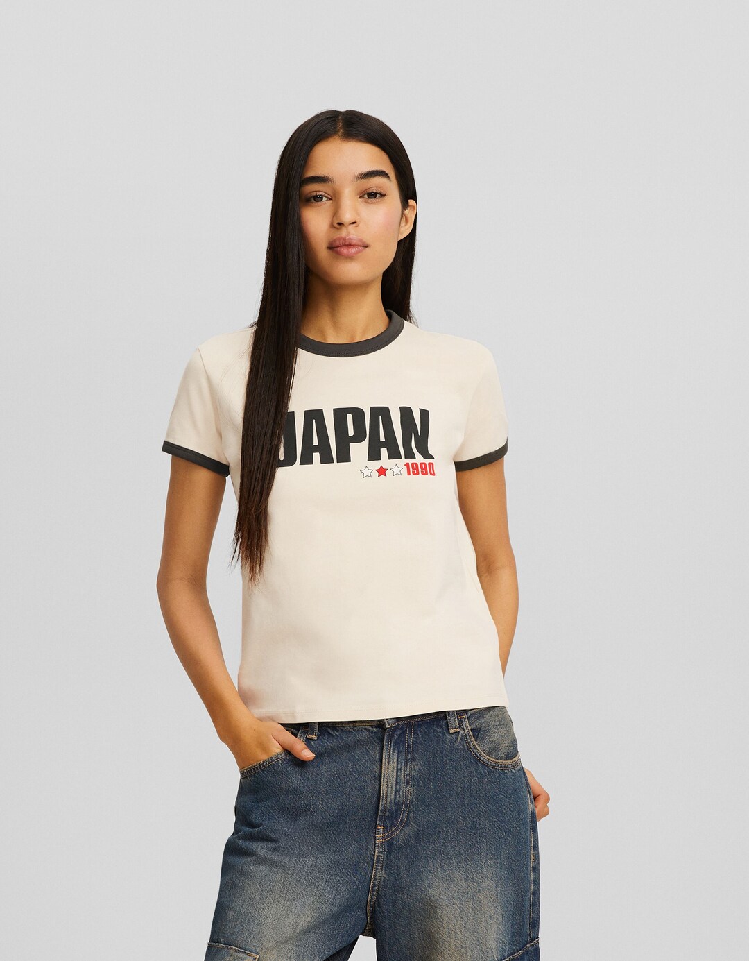 Kortærmet T-shirt med print