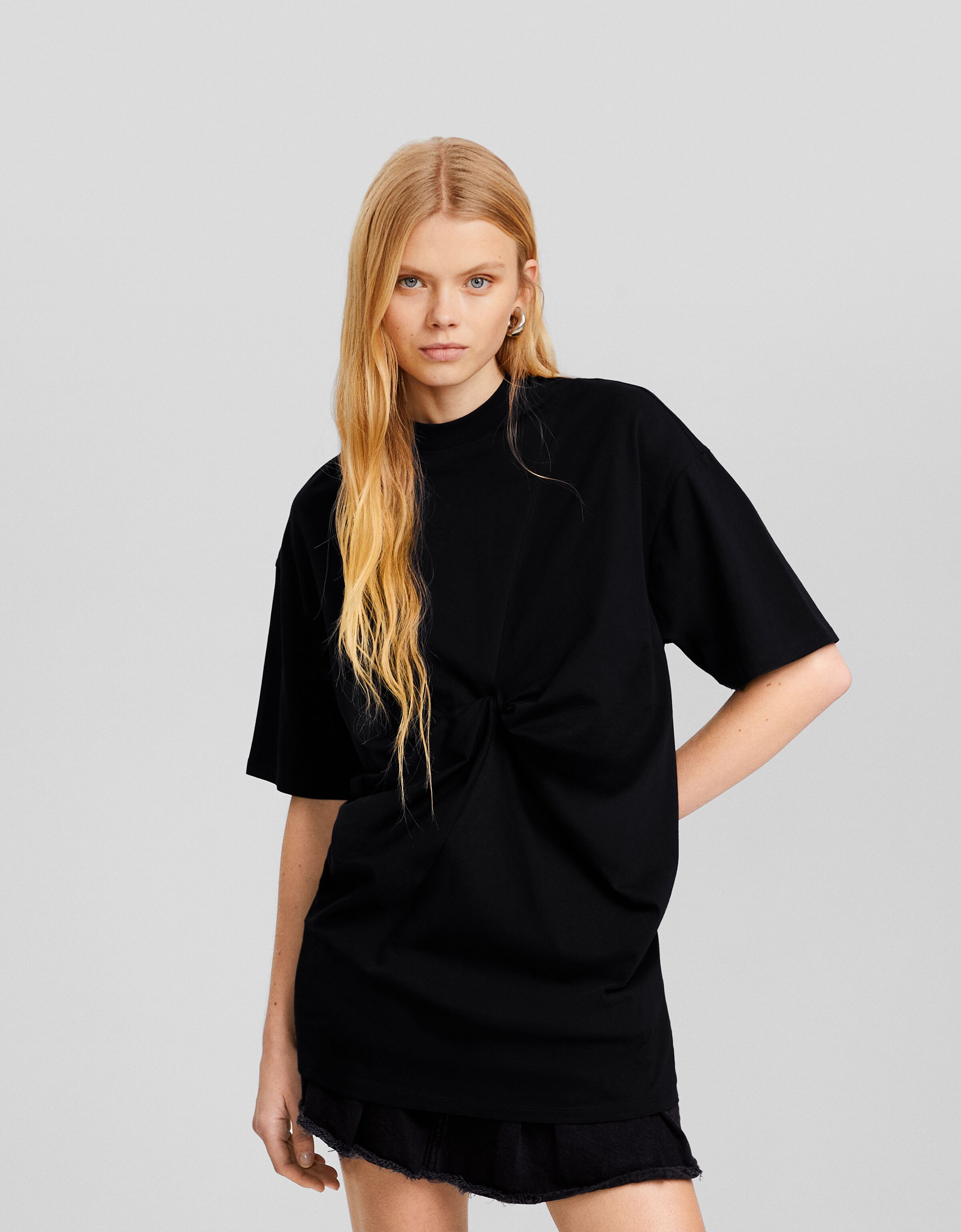 Bershka t 2025 shirt dress