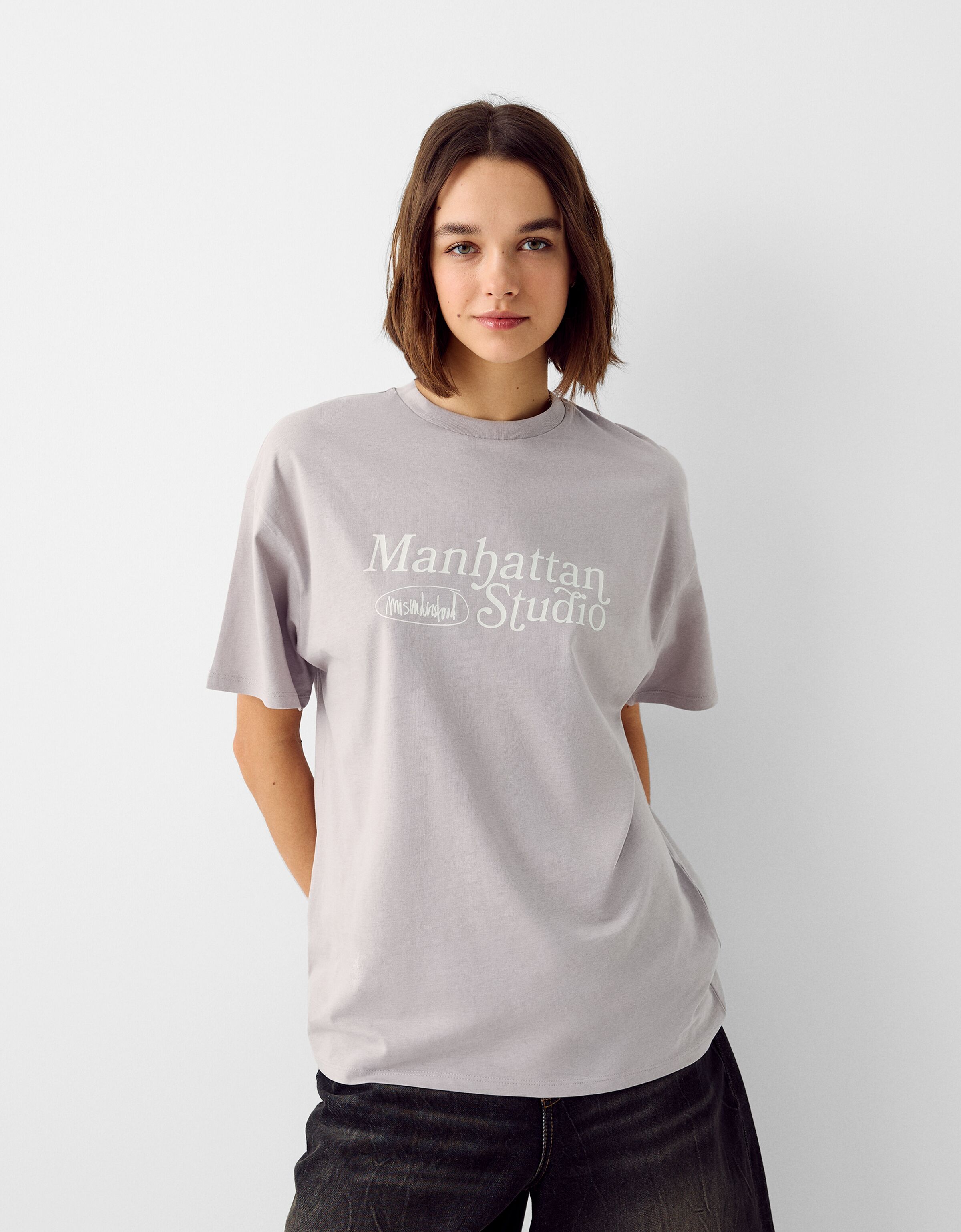 Bershka 2025 camiseta blanca