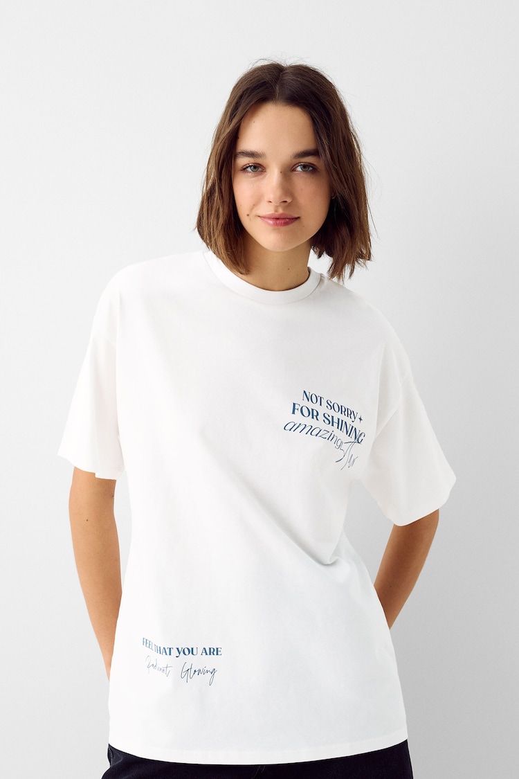 T-shirt met print en korte mouw