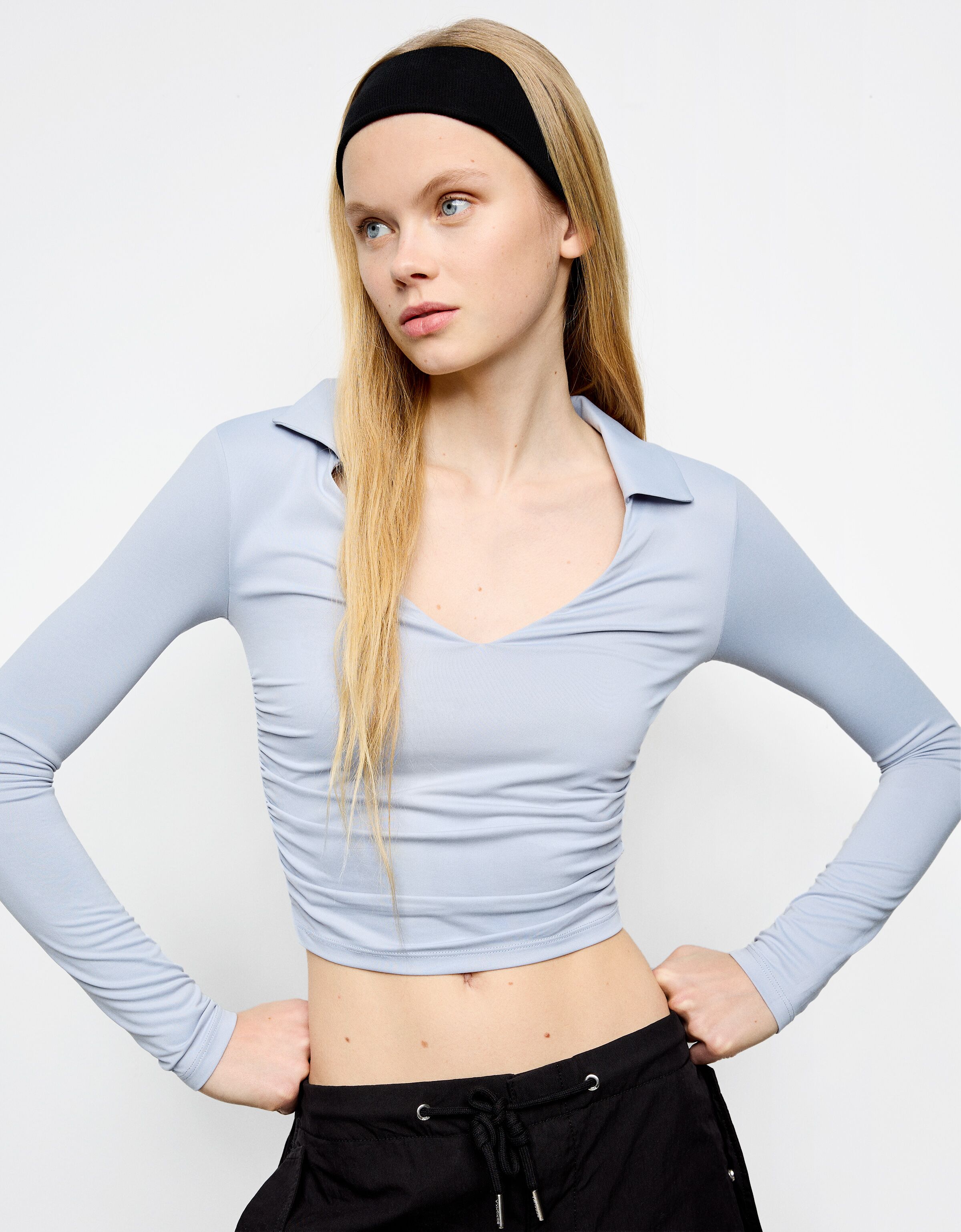 Camisetas de sales nylon manga larga