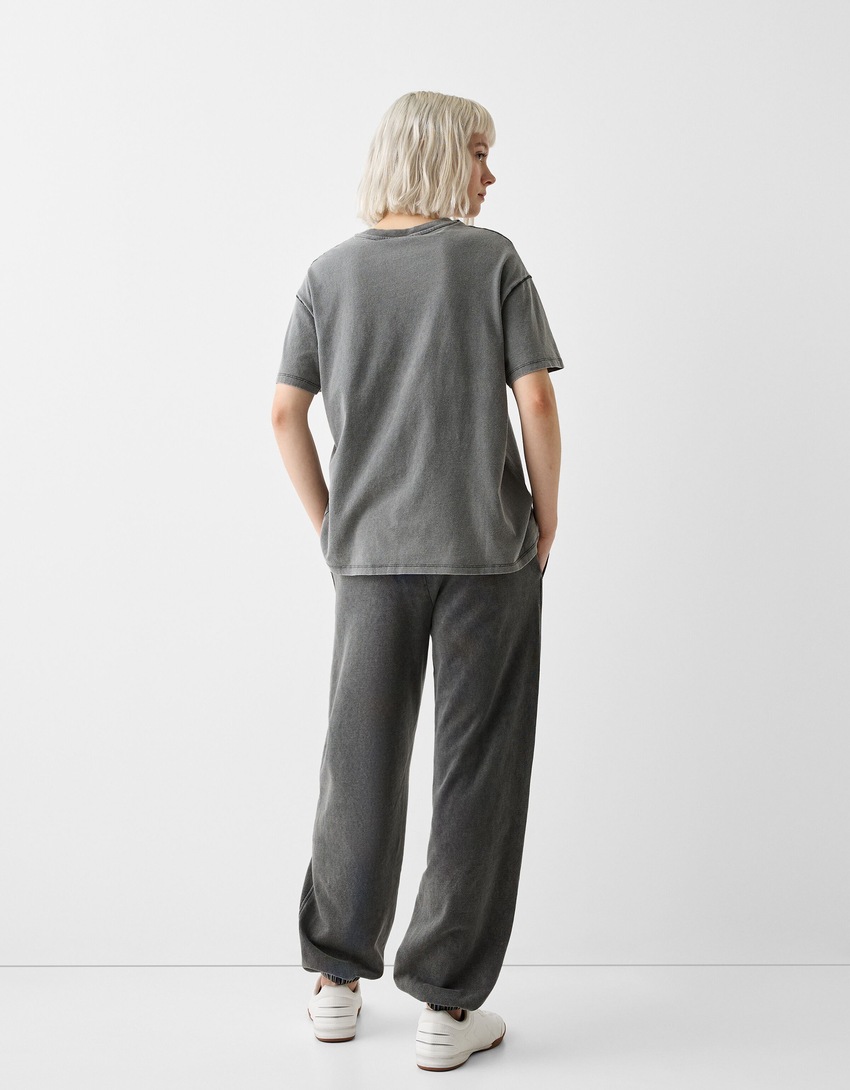 T-shirt Le Roi Lion manches courtes imprimé-Gris-2