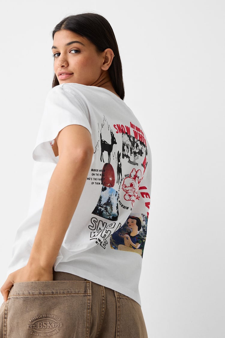 Short sleeve Snow White print T-shirt