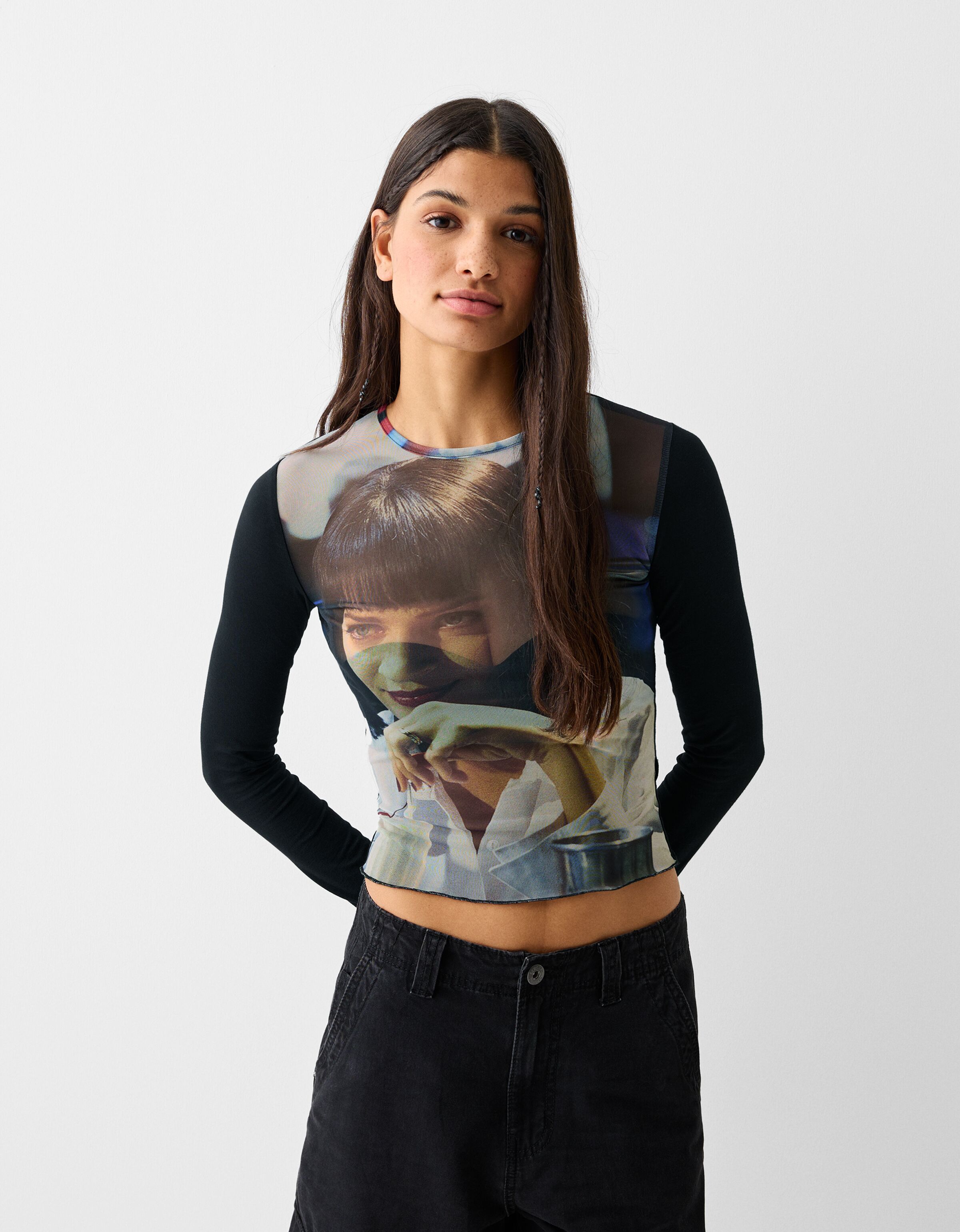 Bershka tee shirt super nana hot sale