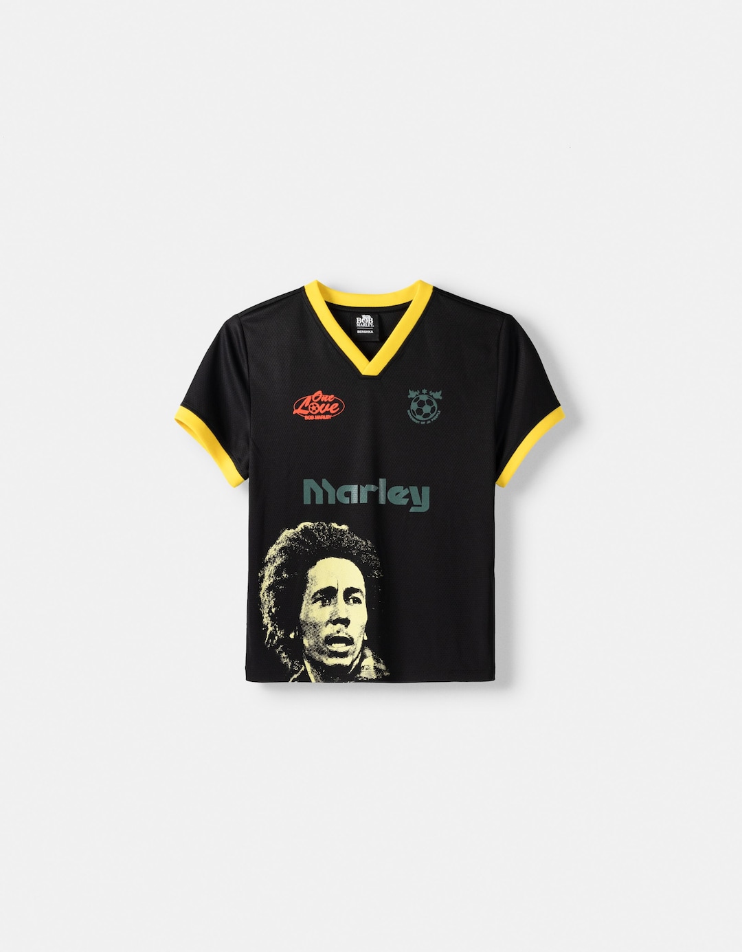 Rövid ujjú Bob Marley mintás póló