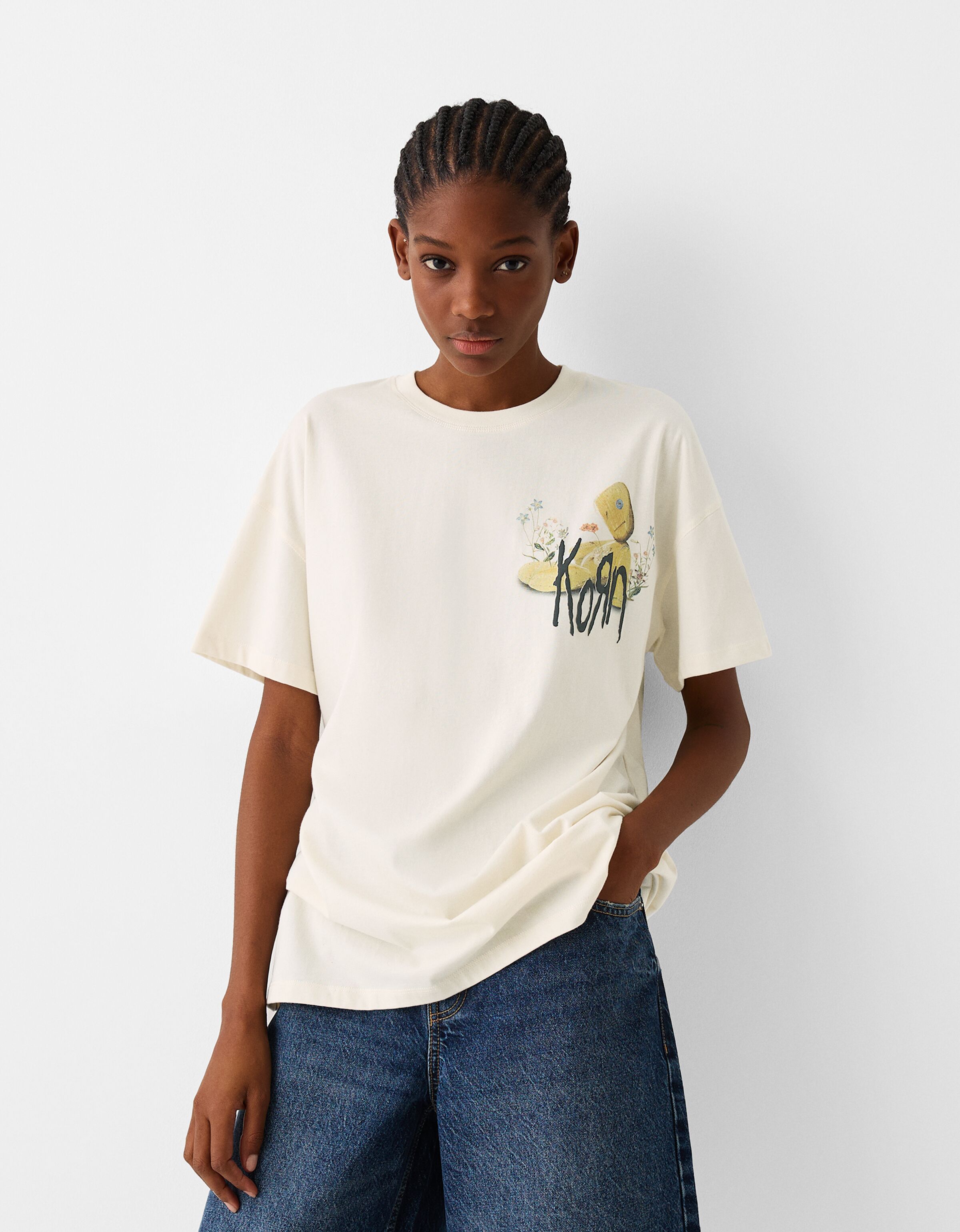 Korn print short sleeve T-shirt - T-shirts - BSK Teen | Bershka