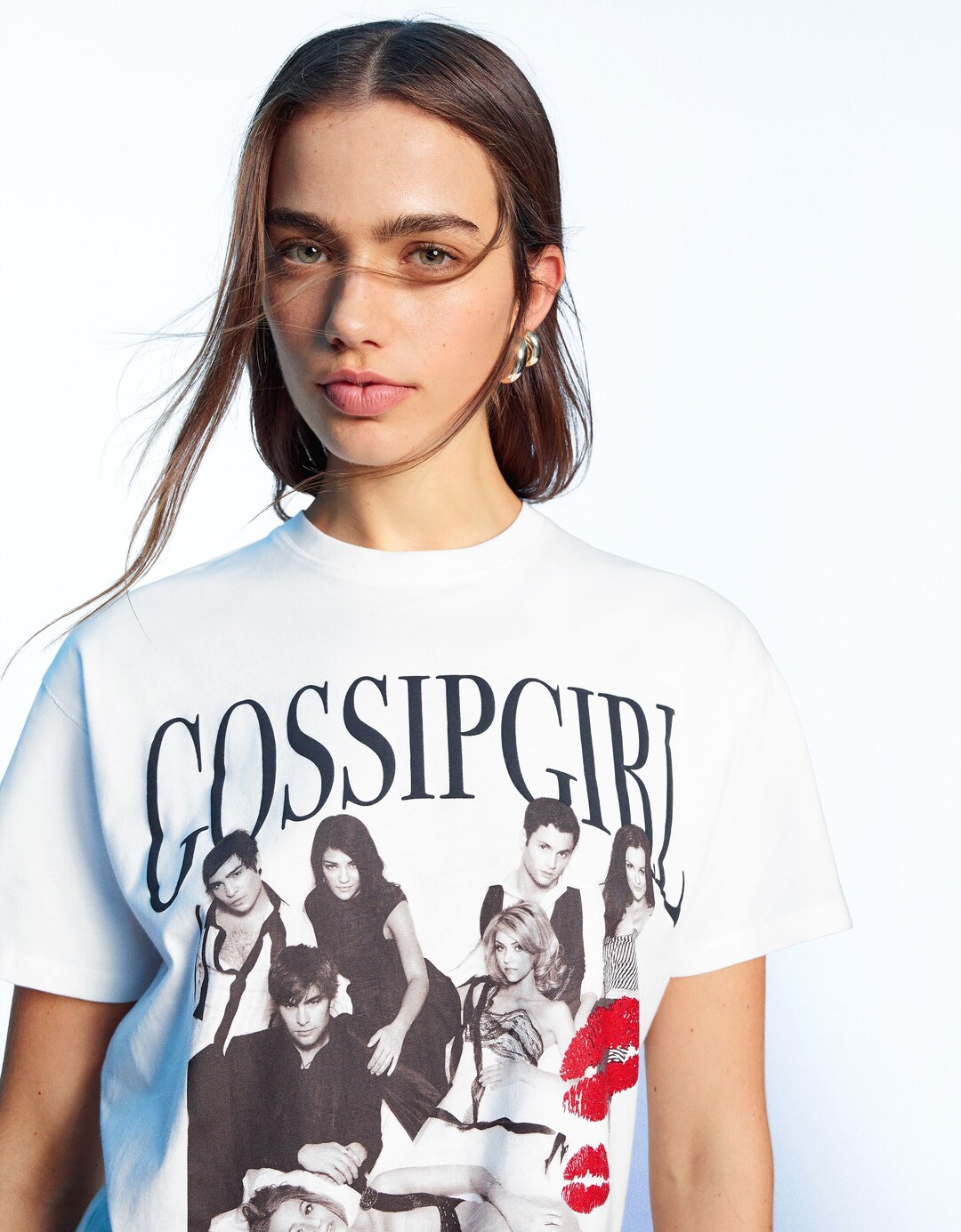 Koszulka z krótkim rękawem i nadrukiem z "Gossip Girl"