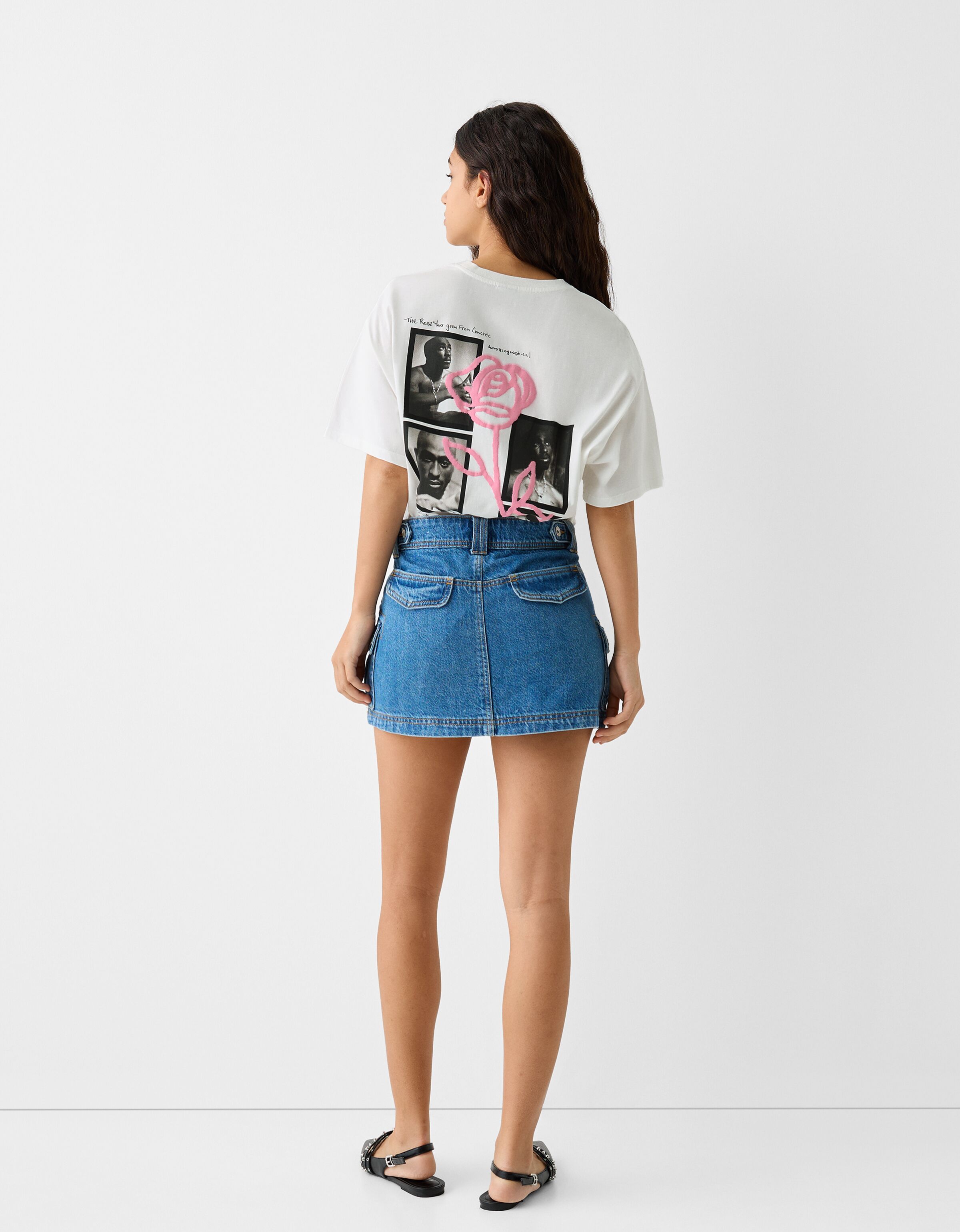 Tupac print short sleeve T-shirt - T-shirts - BSK Teen | Bershka