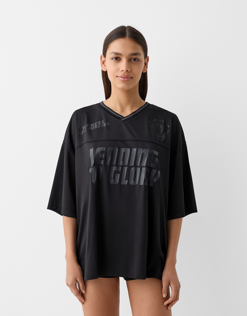 Short sleeve sport print T-shirt - Women